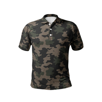 Green Camo Golf Shirt | Military Green Camouflage