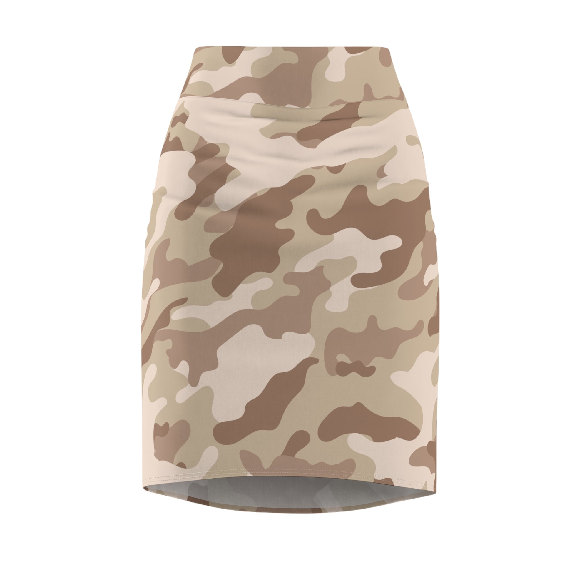 Camo Mini Skirt | Pencil Cut | Desert Brown