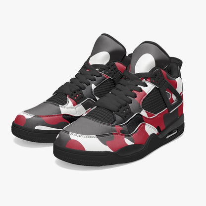 Camo Jordans AJ4 | Red, Jungle Green, Black & White