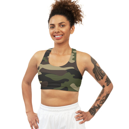 Camo Bra | Classic Green Sports Camouflage