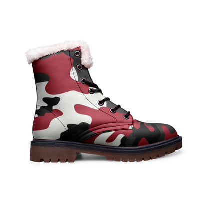 Snow Camo Boots | Green, Red, Black, & White Camouflage