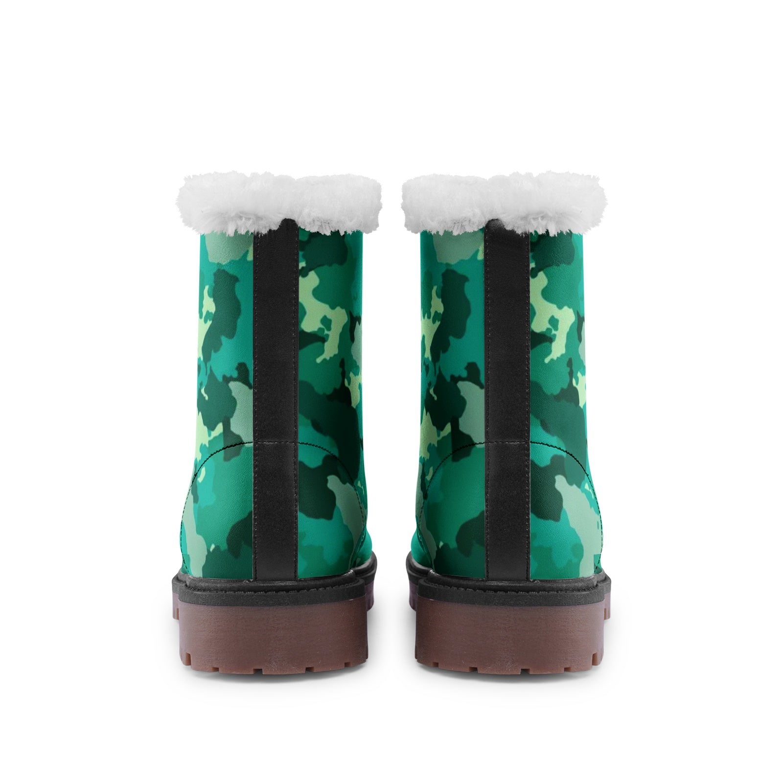 Snow Camo Boots | Cyan Green Camouflage