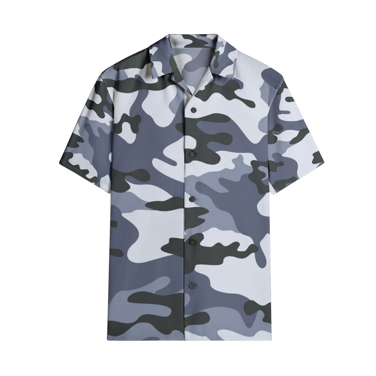 Cotton Camo Shirt For Men | Light Blue Short-Sleeve