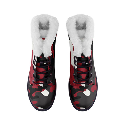 Snow Camo Boots | Green, Red, Black, & White Camouflage