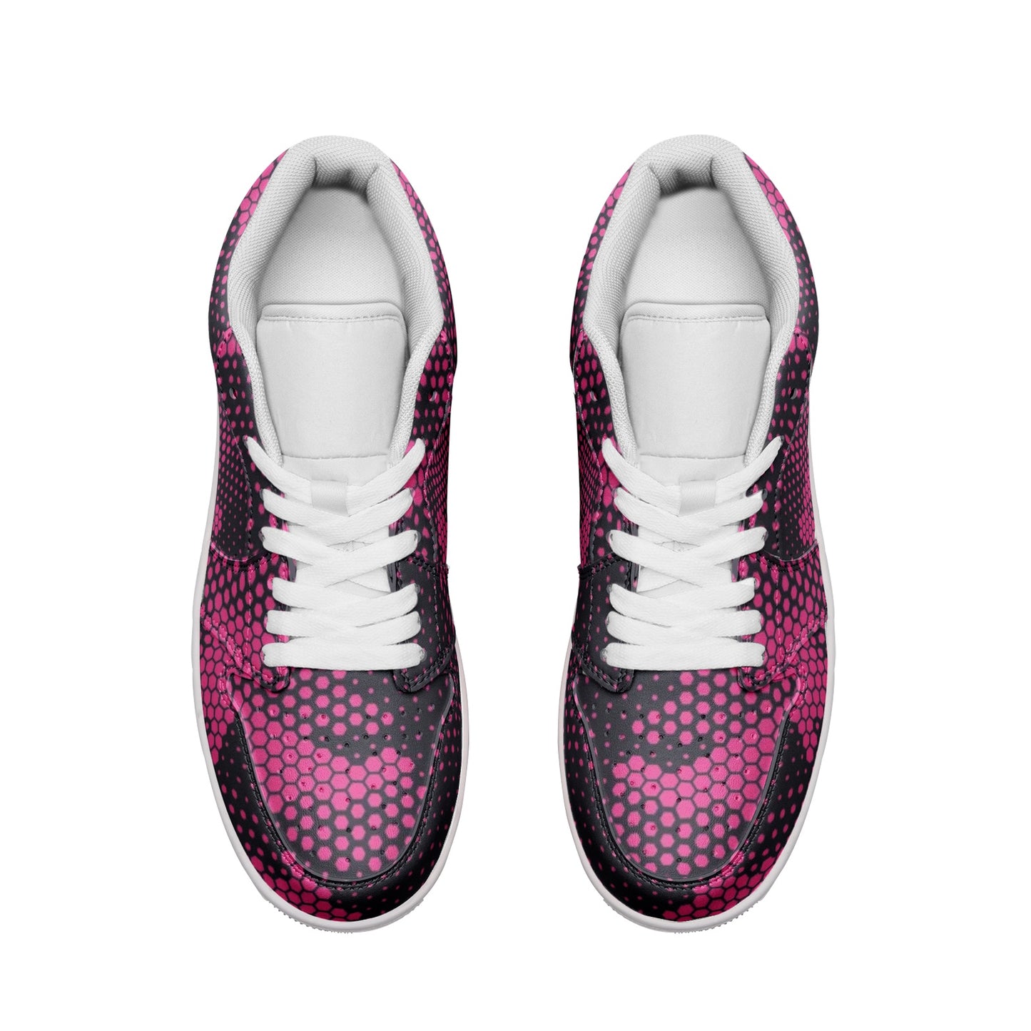 Camo Shoes | Digital Pink Low Top Leather Sneakers