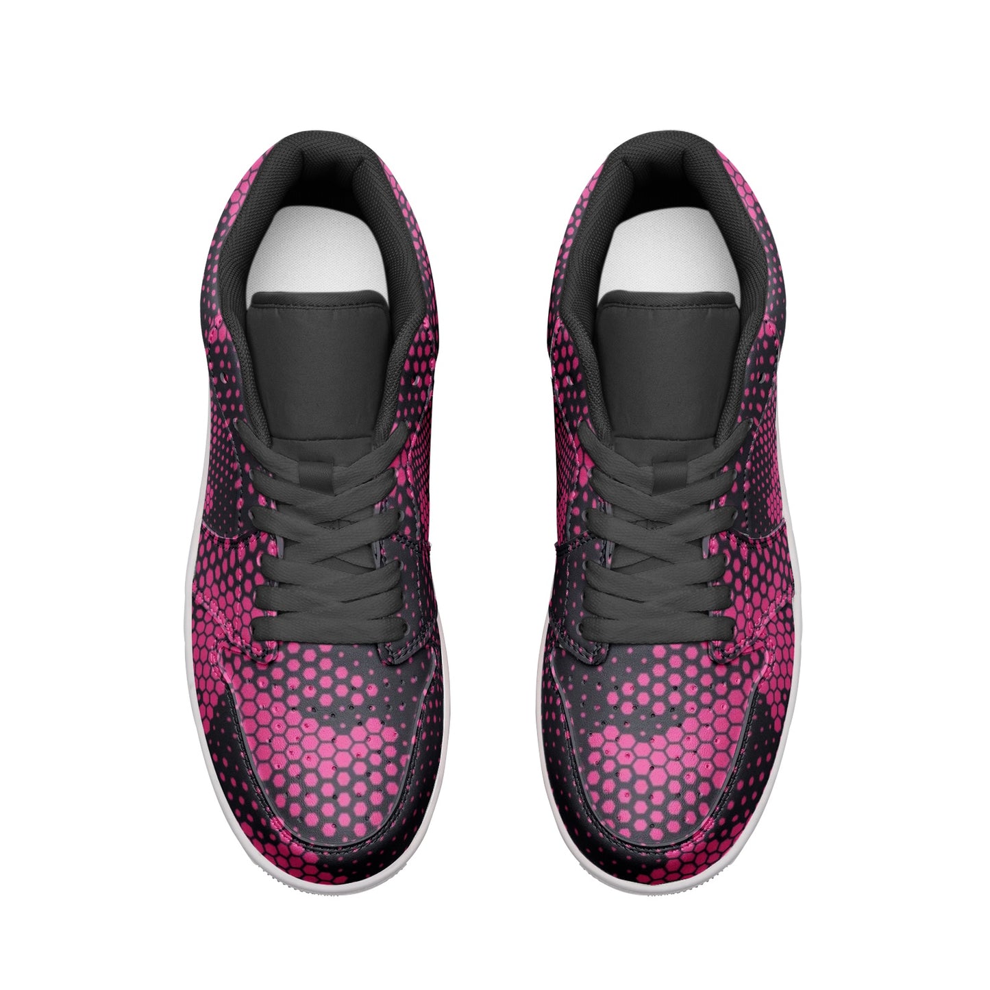 Camo Shoes | Digital Pink Low Top Leather Sneakers