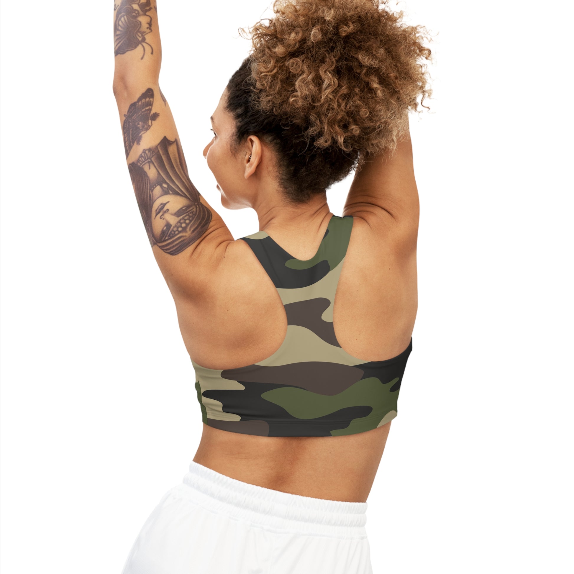 Camo Bra | Classic Green Sports Camouflage