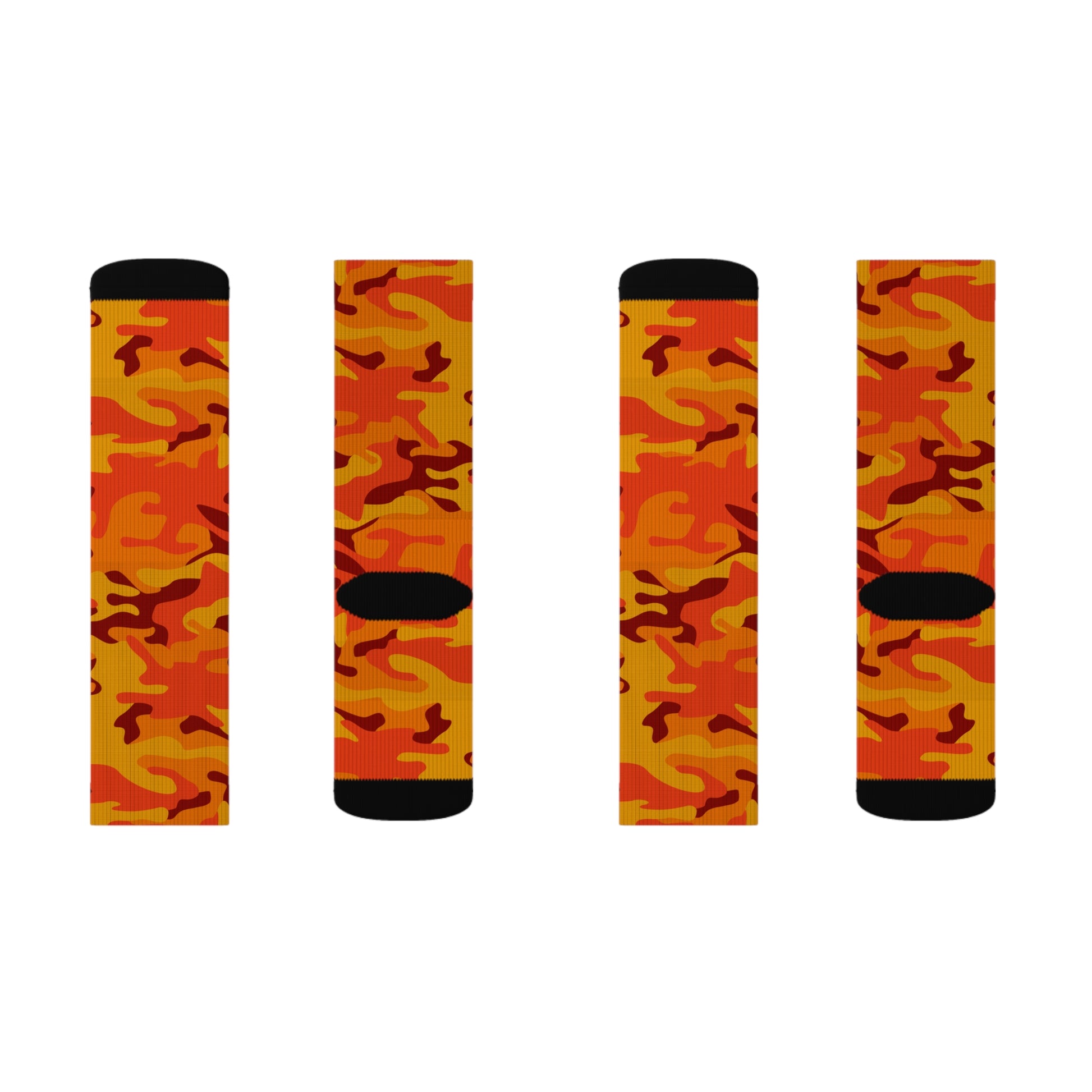 Camo Socks | Orange & Red Camouflage