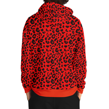 Leopard Hoodie | Unisex | Red and Black