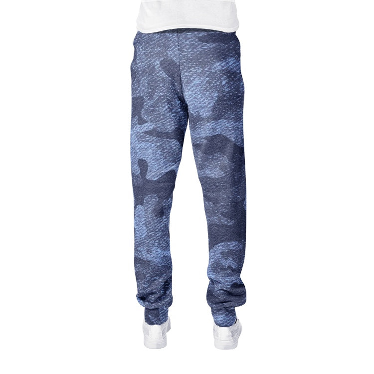 Men's Camo Track Pants | Denim Blue