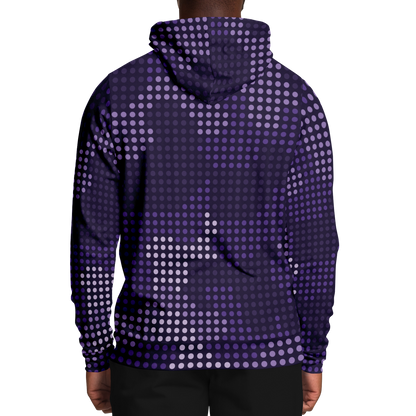 Camo Hoodie | Blue Led Screen Camouflage Pattern