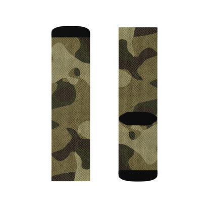 Camo Socks | Green Fabric Camouflage