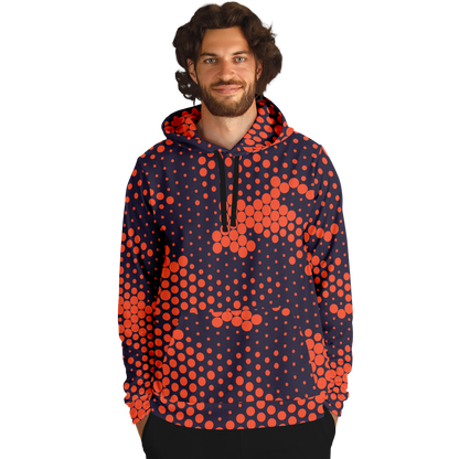 Camo Hoodie | Orange & Blue Digital Dotted Camouflage