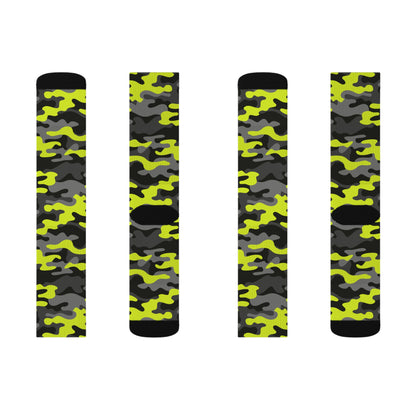 Camo Socks | Yellow, Black, and Gray Camouflage