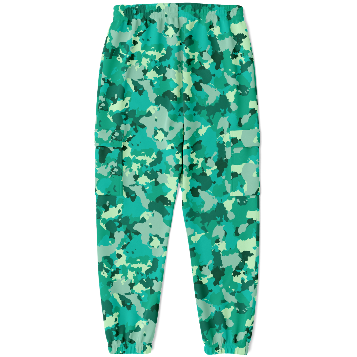 Cyan Green Camo Cargo Pants | Unisex