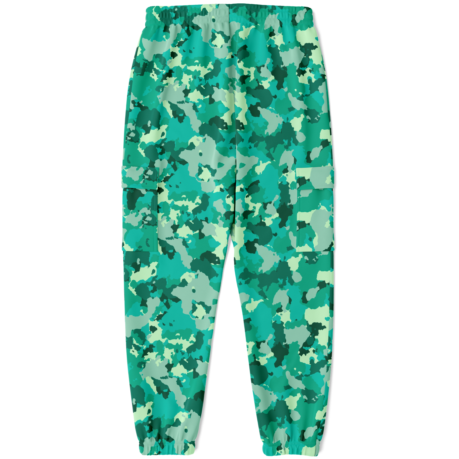 Cyan Green Camo Cargo Pants | Unisex