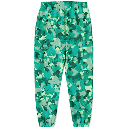 Cyan Green Camo Cargo Pants | Unisex