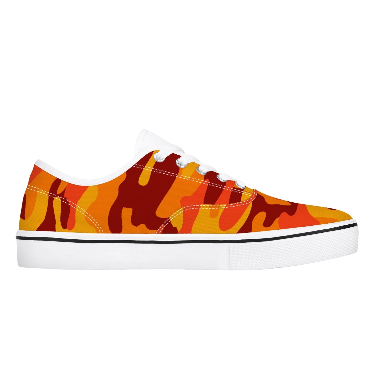 Camo Skate Shoes | Orange & Red Camouflage