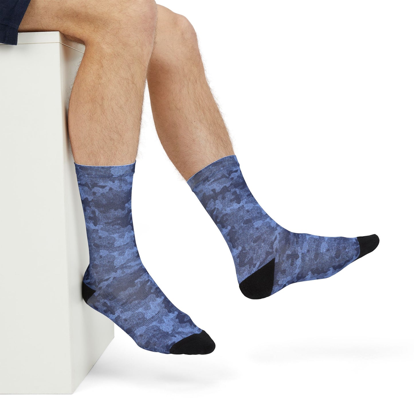 Camo Socks | Denim Blue | Sublimation Crew