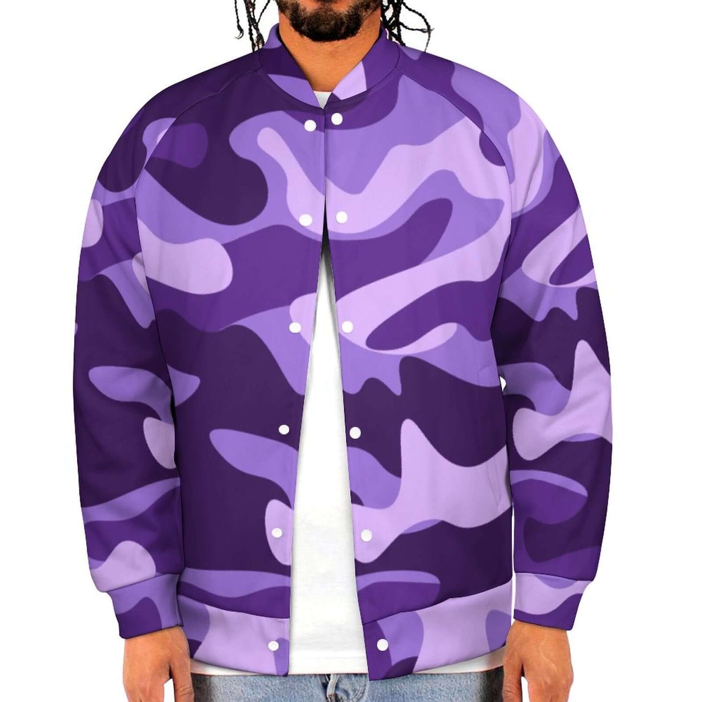 Men's Camo Jacket | Purple Purple, Blue & Mauve Camouflage