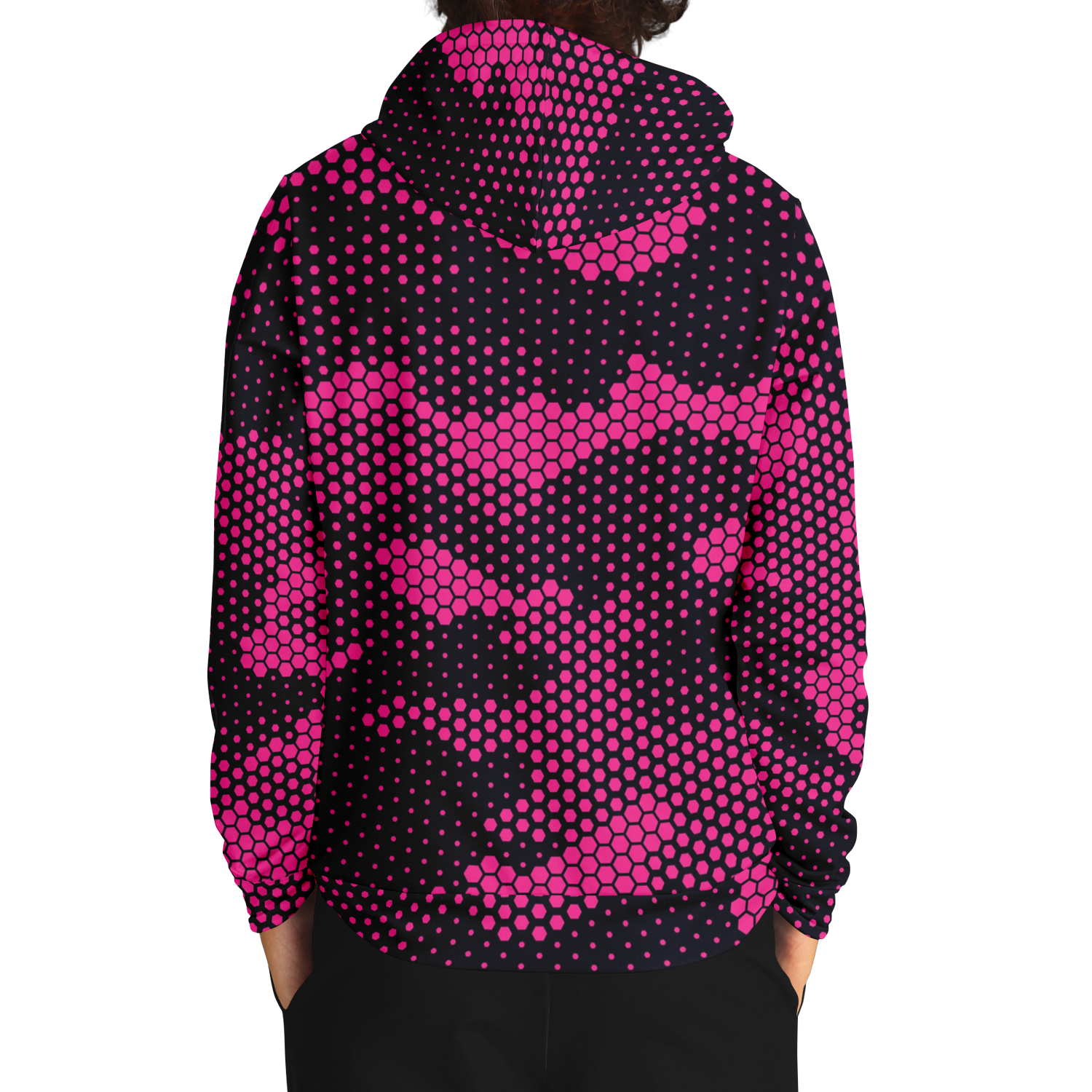 Camo Hoodie | Pink Digital Dotted Hexagonal Pullover