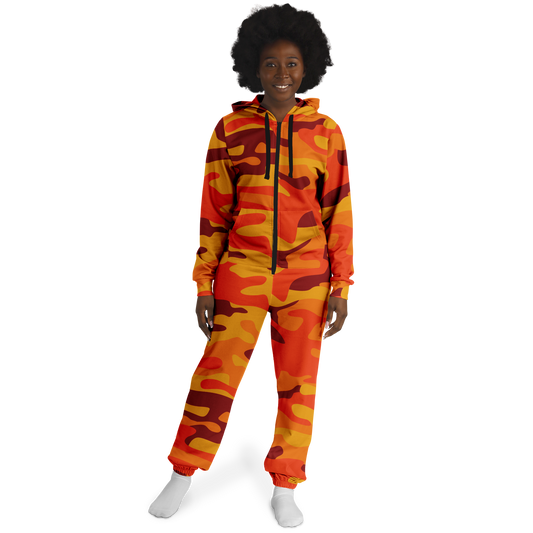 Camo Onesie | Orange and Red Camouflage