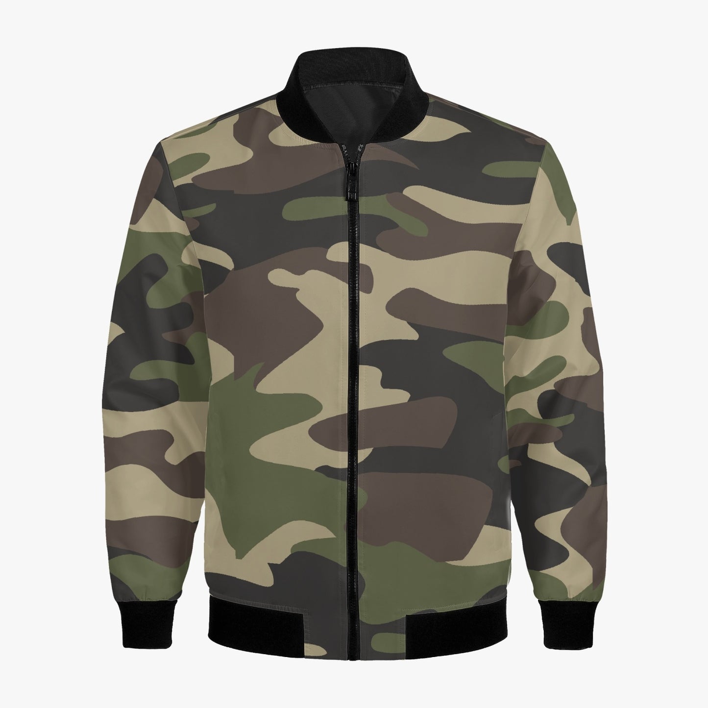 Women's Camo Bomber Jacket | Classic Green Camouflage