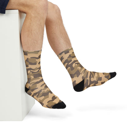 Camo Socks | Khaki | Sublimation Crew