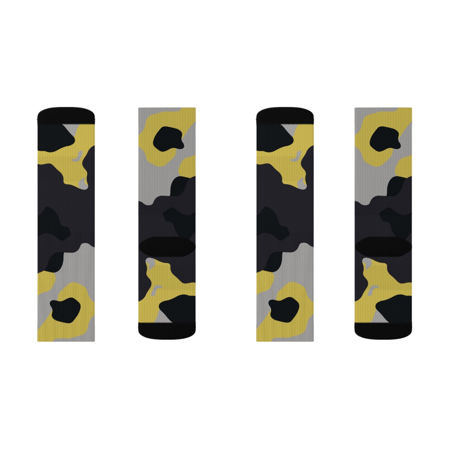 Camo Socks | Yellow, Black and Silver Camouflage