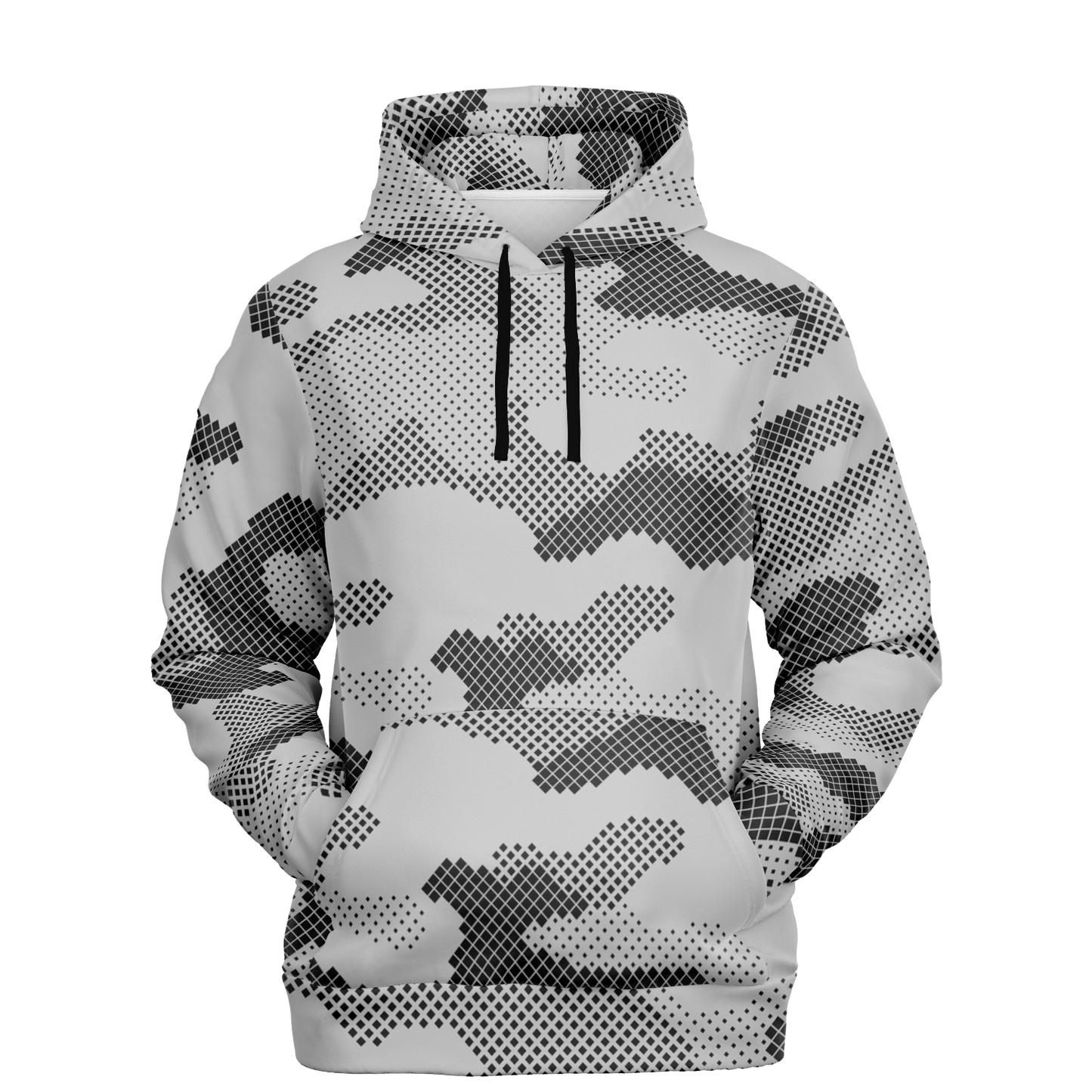 Camo Hoodie | Black & White Digital Dotted