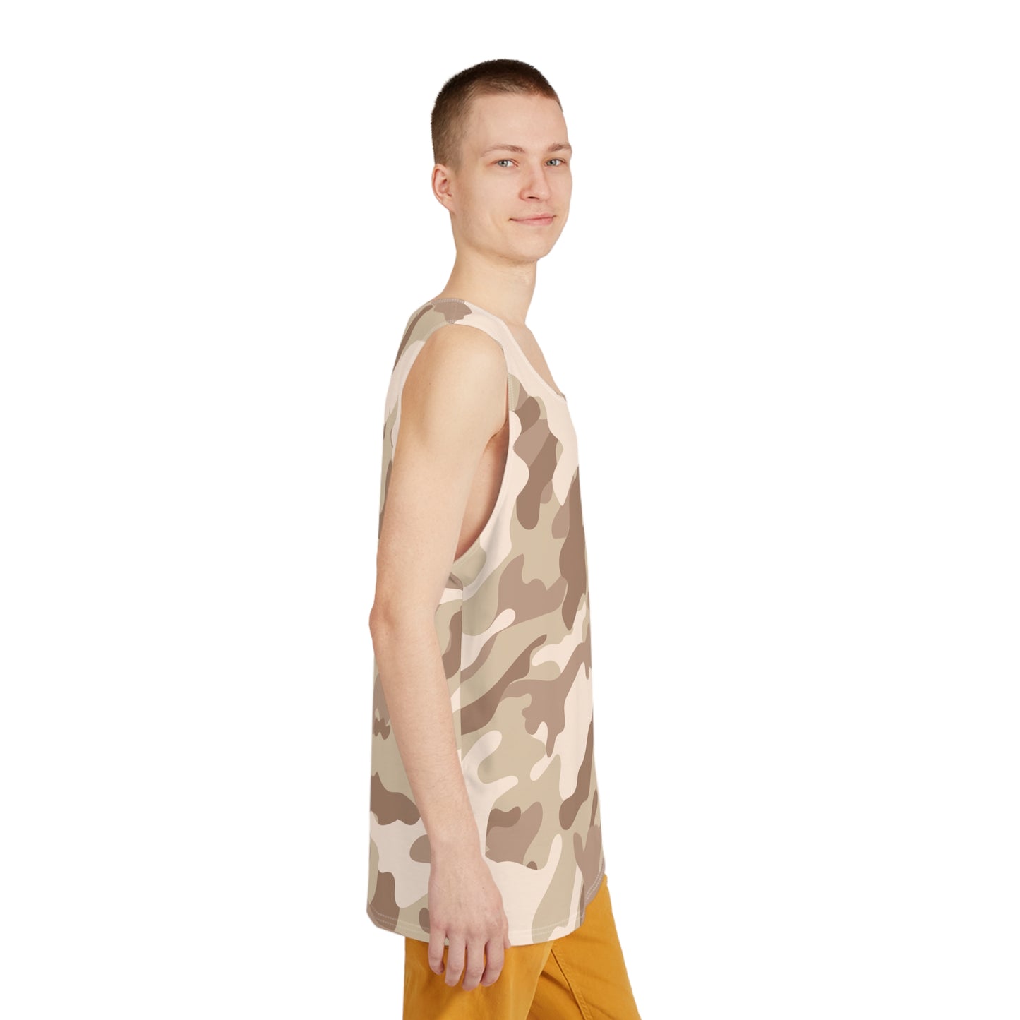 Men's Camo Tank Top | Desert Brown Camouflage | Loose Fit