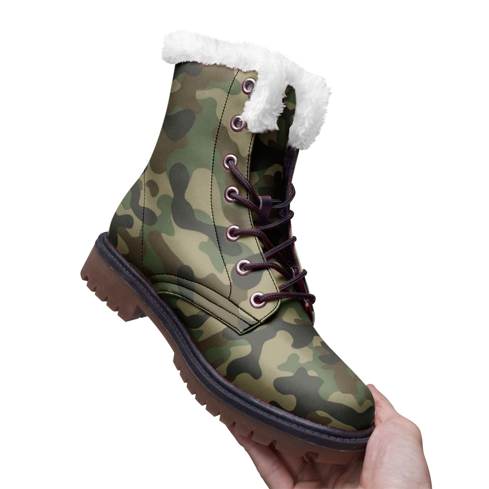 Snow Camo Boots | Military Brown Camouflage