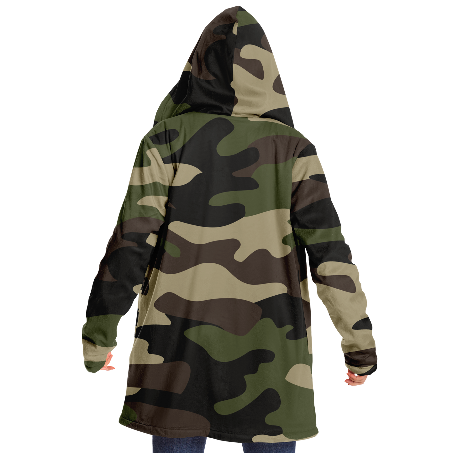 Camo Cloak | Classic Green Camouflage | Microfleece