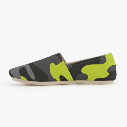 Camo Toms | Black, Gray, and Yellow camouflage Canvas Shoes