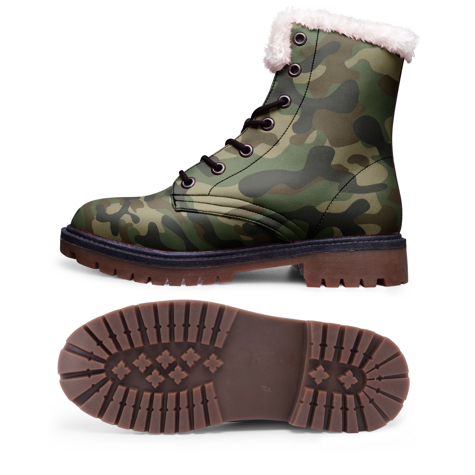 Snow Camo Boots | Military Brown Camouflage