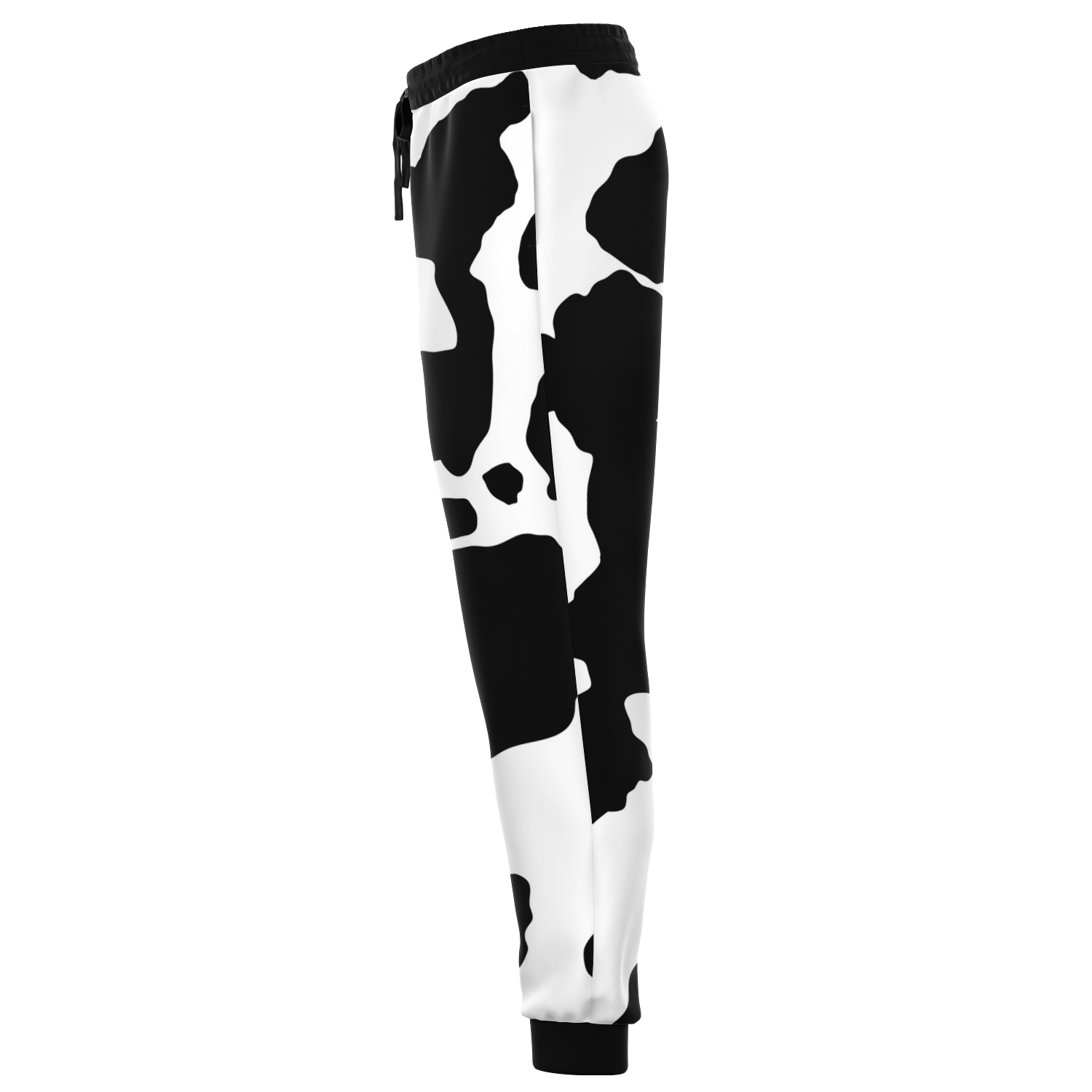 Camo Joggers | Unisex | Black & White Cow Camouflage