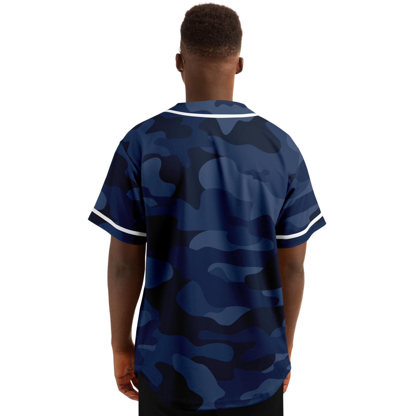 Camo Baseball Jersey | Deep Blue Camouflage