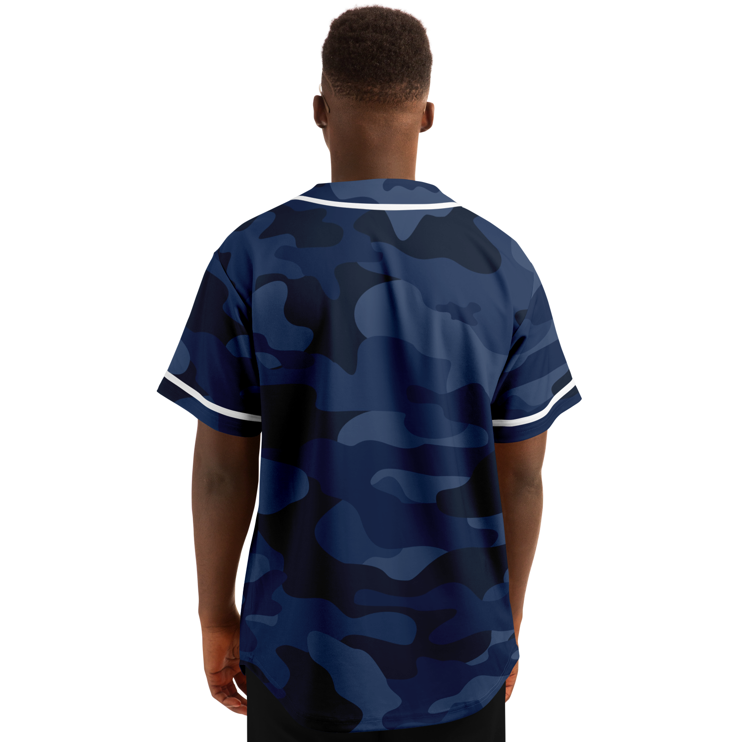 Camo Baseball Jersey | Deep Blue Camouflage