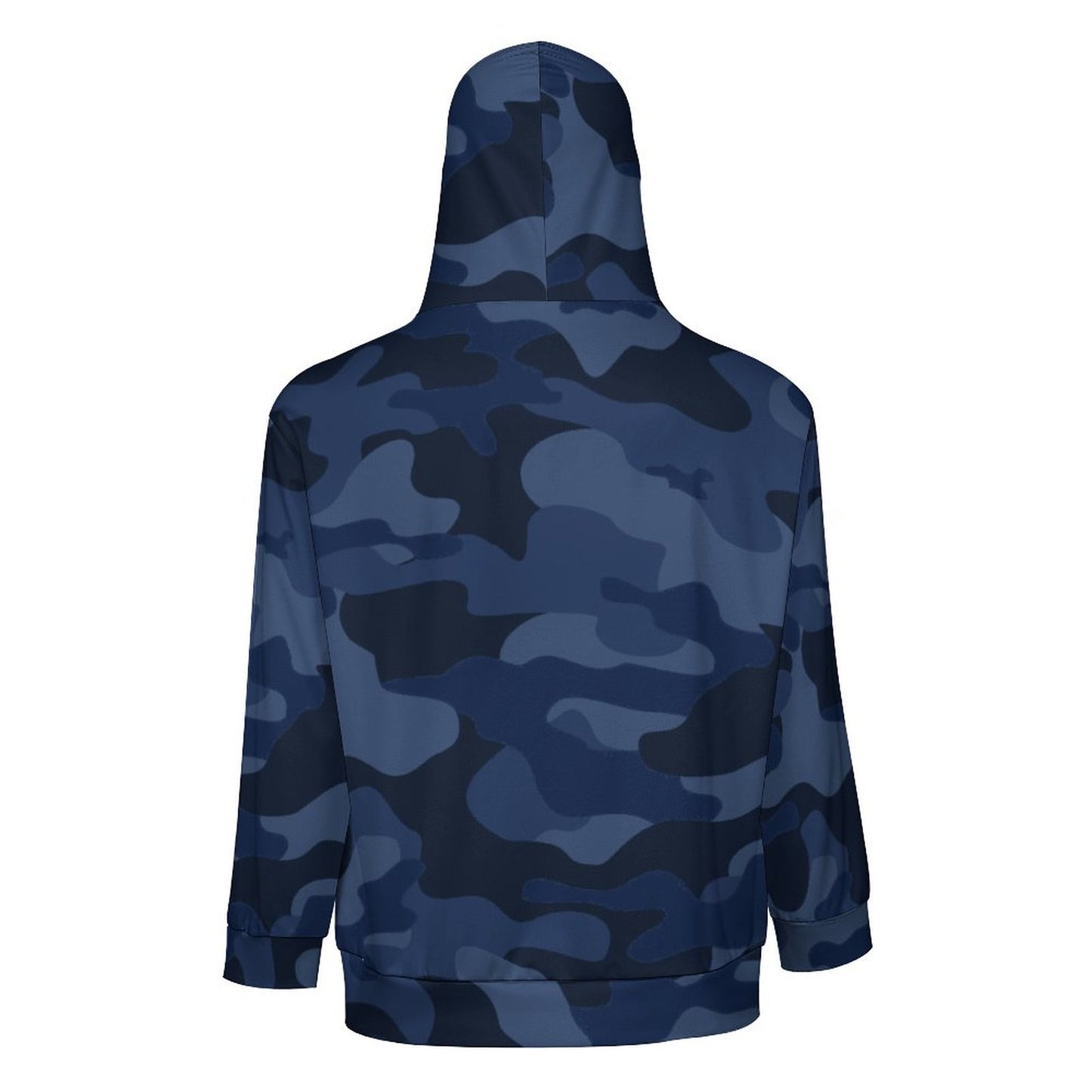 Zip up Camo Hoodie | Deep Blue Camouflage