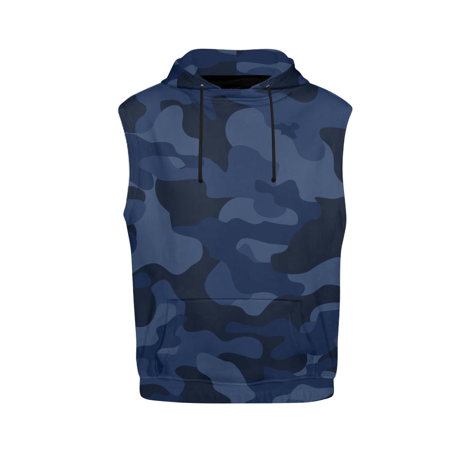 Sleeveless Camo Hoodie For Women | Deep Blue Camouflage