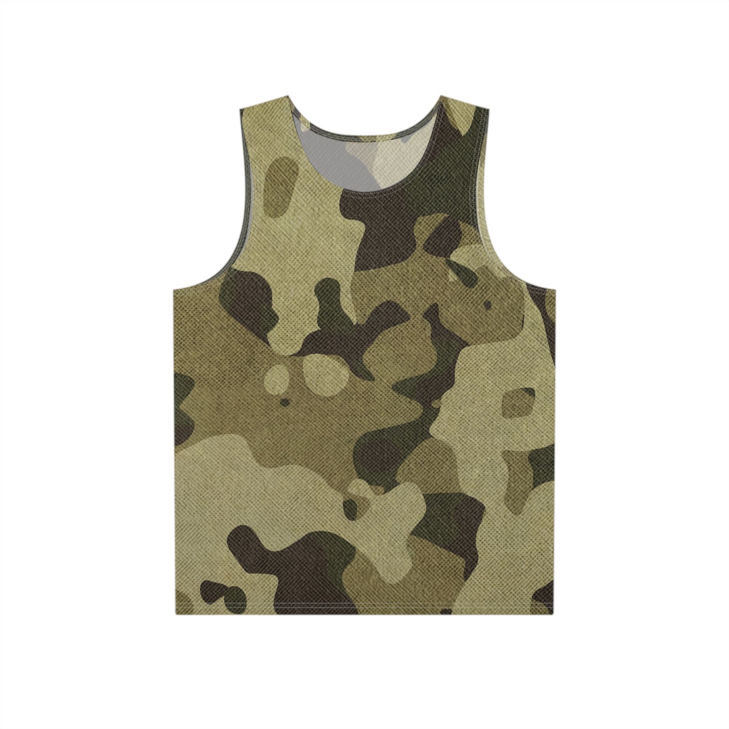 Men's Camo Tank Top | Green Fabric | Loose Fit