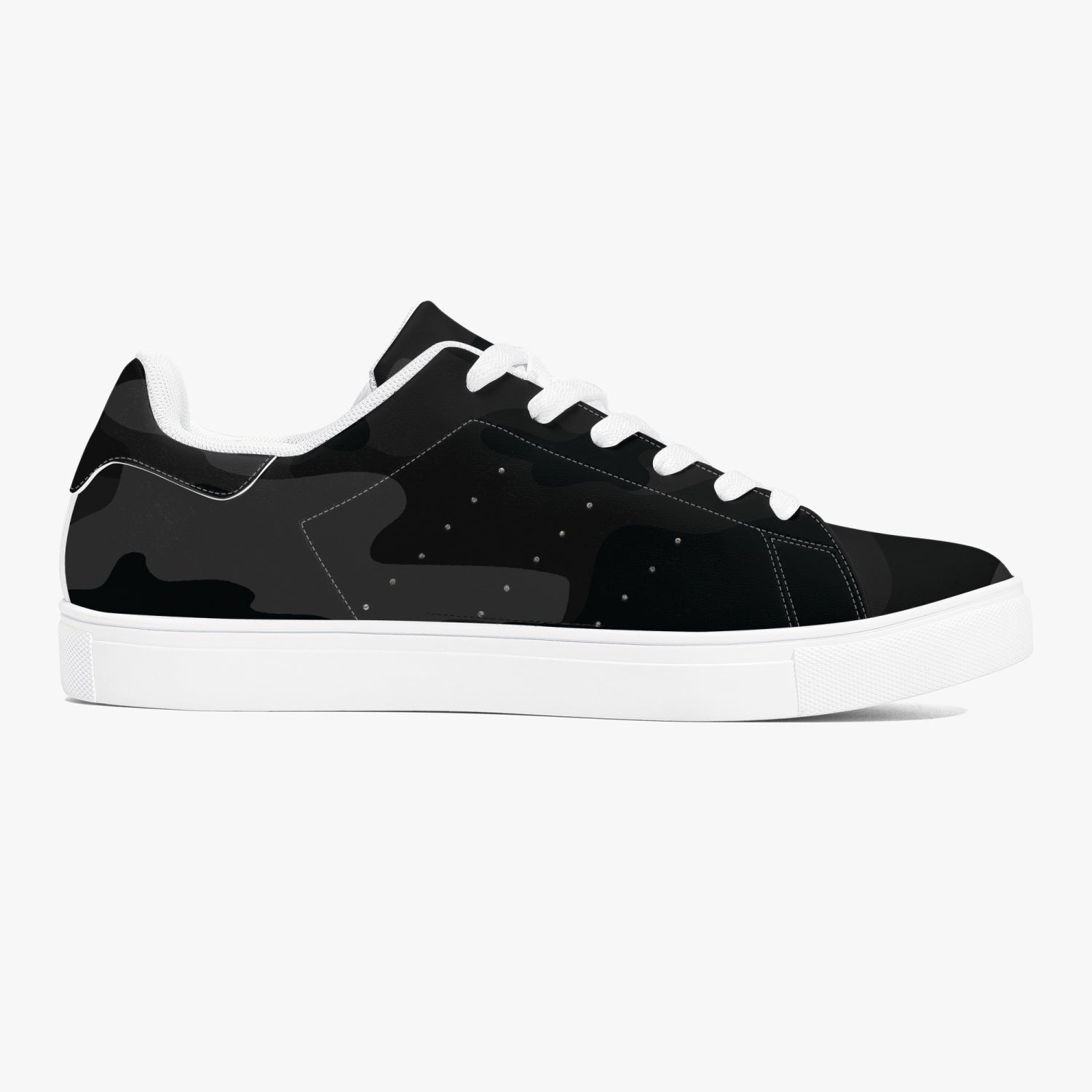 Camo Sneakers | Classic Low-Top Leather | Black