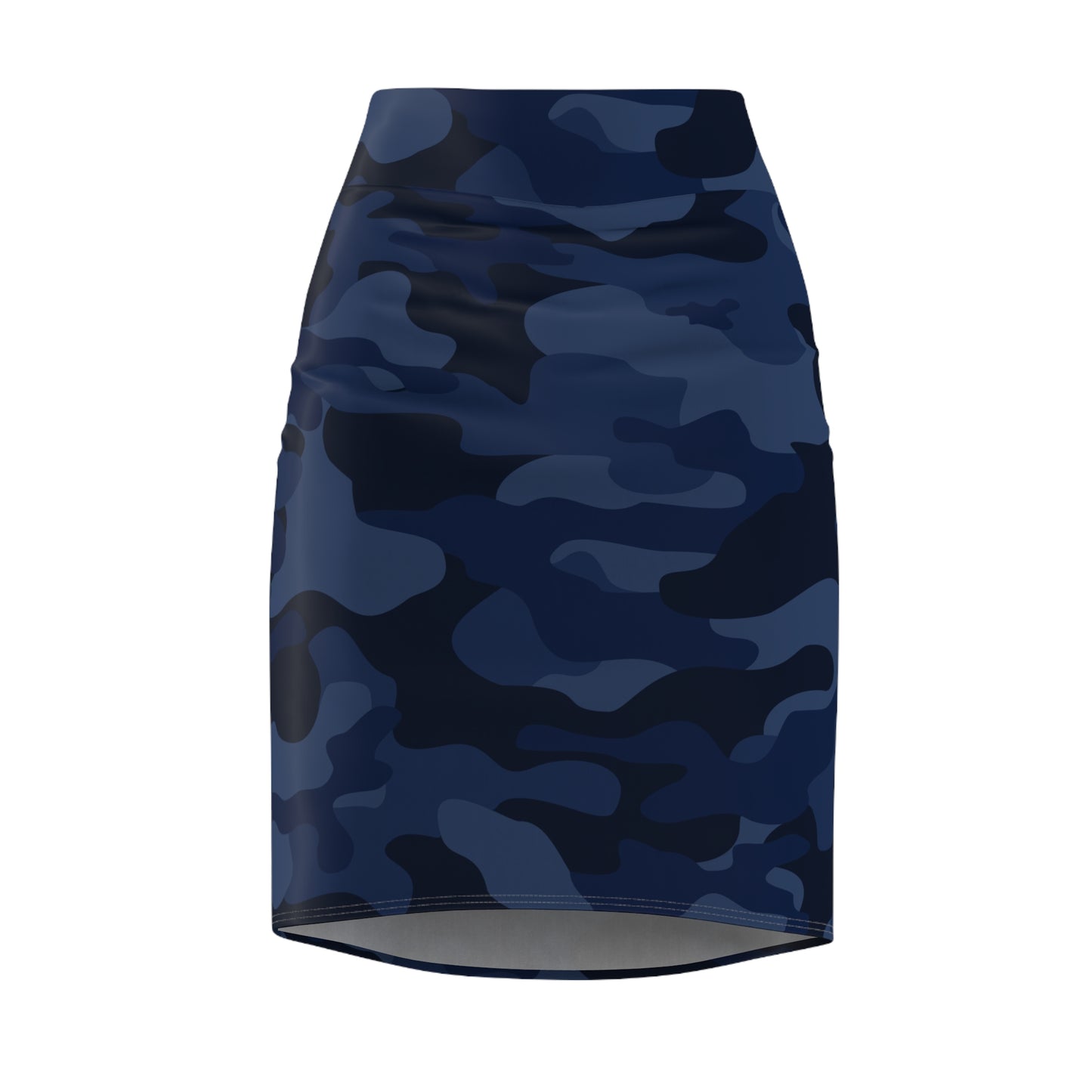 Camo Mini Skirt | Pencil Cut | Deep Blue