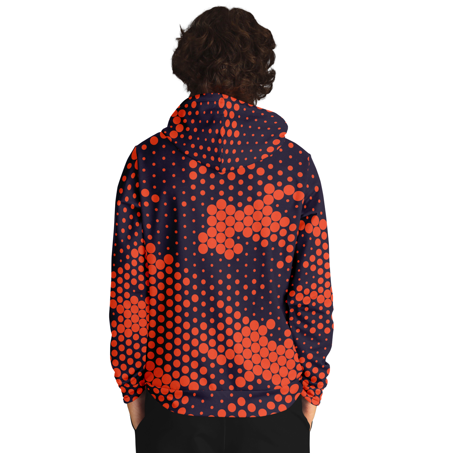 Camo Hoodie | Orange & Blue Digital Dotted Camouflage