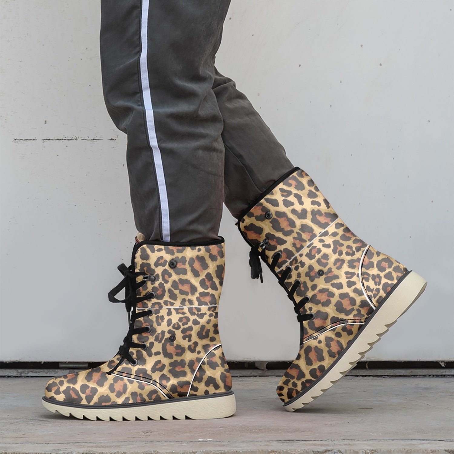 Leopard Boots | Cotton-Pad Fur Lining | Classic Brown