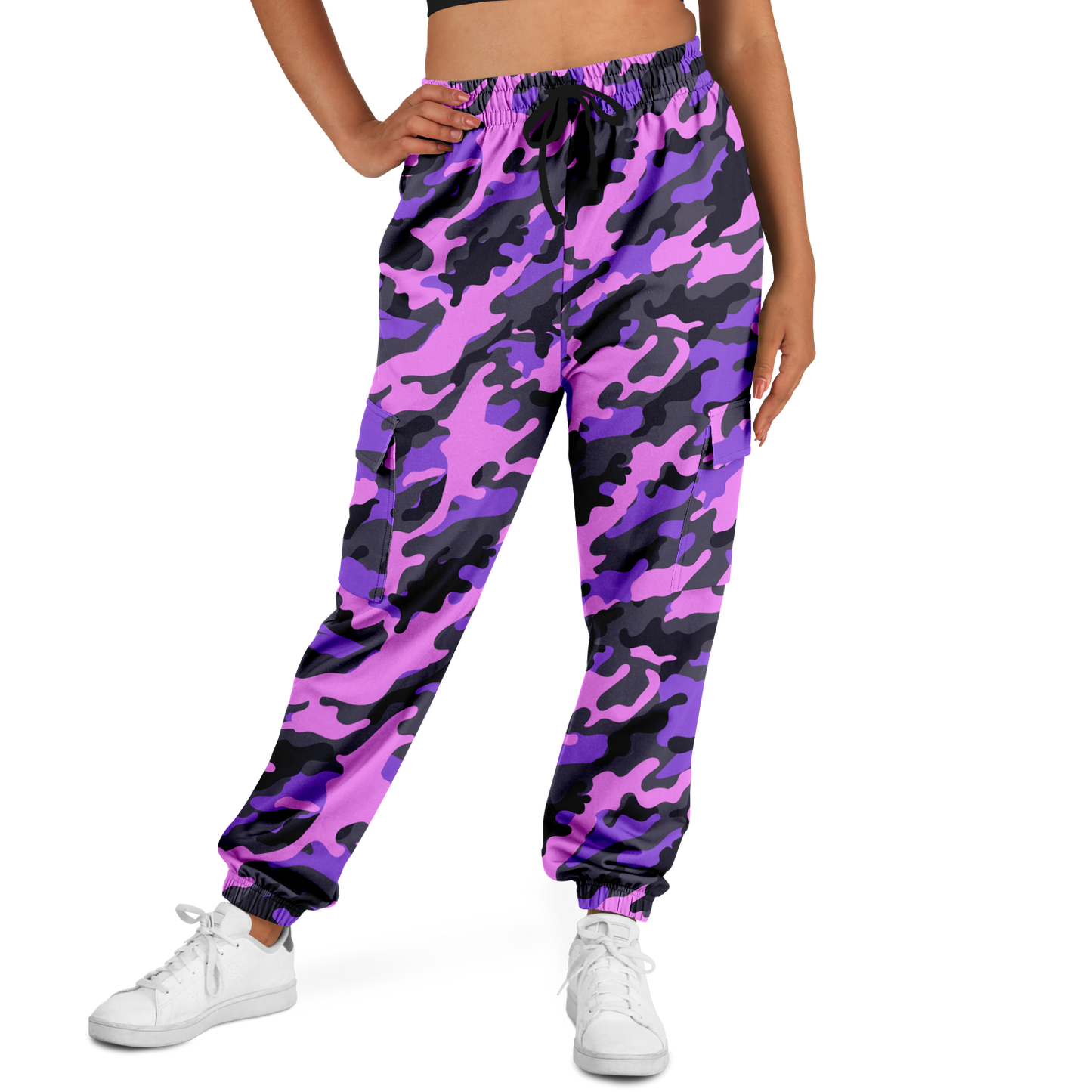 Pink Camo Cargo Pants | Black & Indigo | Unisex