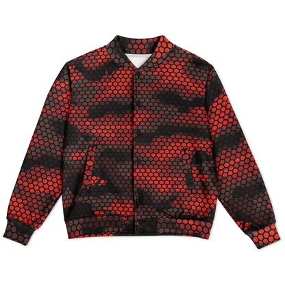 Baseball Jacket | Red & Black Hive Camouflage | Unisex