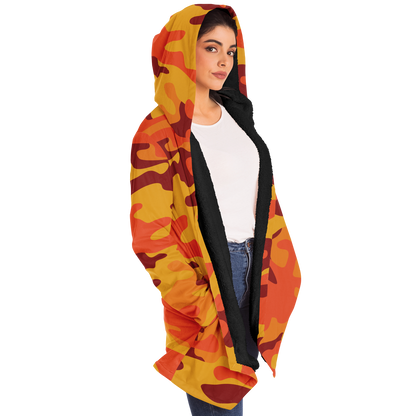 Camo Cloak | Orange & Red Camouflage | Microfleece