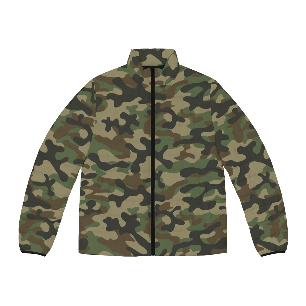 Men's Camo Puffer Jacket | Military Brown Camouflage