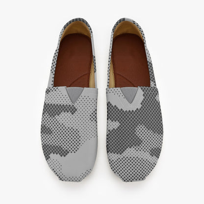 Camo Toms | Black and White Digital Camouflage Canvas Shoes